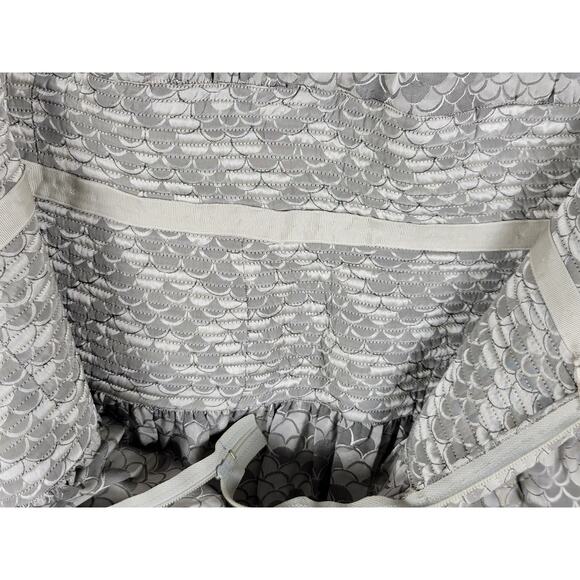 Saks‎ 5th Ave Vintage Adelel Simpson Gray Long Sleeve Zip Back Dress  Size 10 - Picture 15 of 16